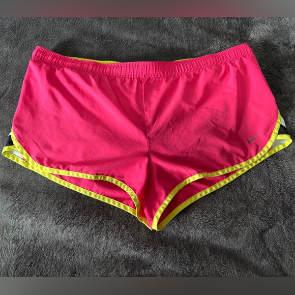 Nike Pants - Nike Dri-FIT Retro Yellow and Pink Athletic Shorts